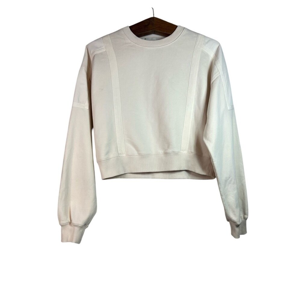 RÓHE Women’s Cream Crewneck Pullover Fleece Cotton Sweater Size 36 US 4